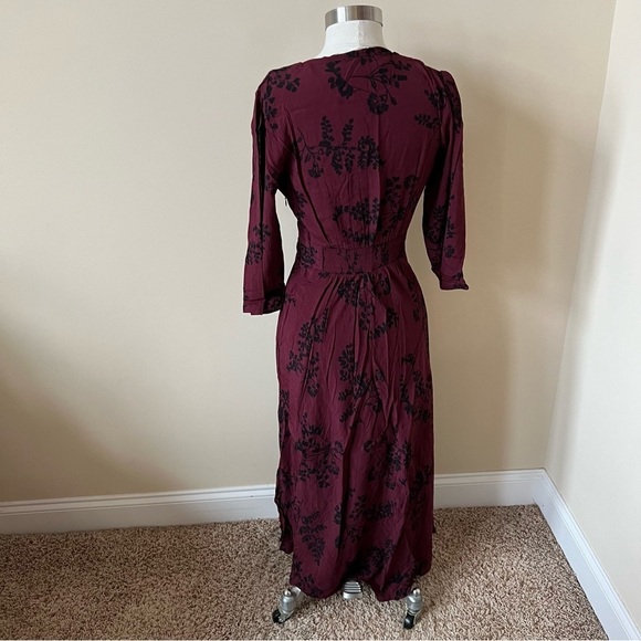 Ba&sh Soa floral patterned v-neck midi dress 17641 - Picture 8 of 15